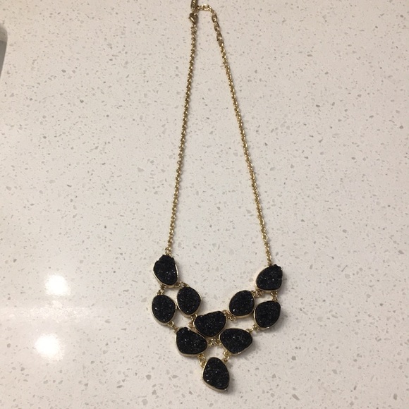 Sugarfix Jewelry - Sugarafix  Faux Druzy Black Necklace.